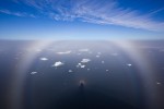 Fog bow, glory, Broken spectre & disintegrating sea ice, Barents Sea