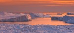 Sunset at Ilulissat Icefjord, West Greenland